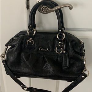 Black Coach Ashley  Satchel Handbag with Dust Bag